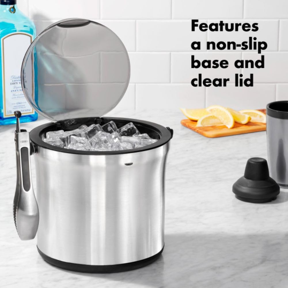 Bucket holds up to 4 quarts of ice for gatherings.