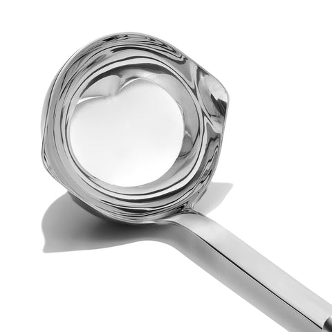 OXO Steel Ladle sturdy construction ensures lasting performance for soups, stews, and sauces.