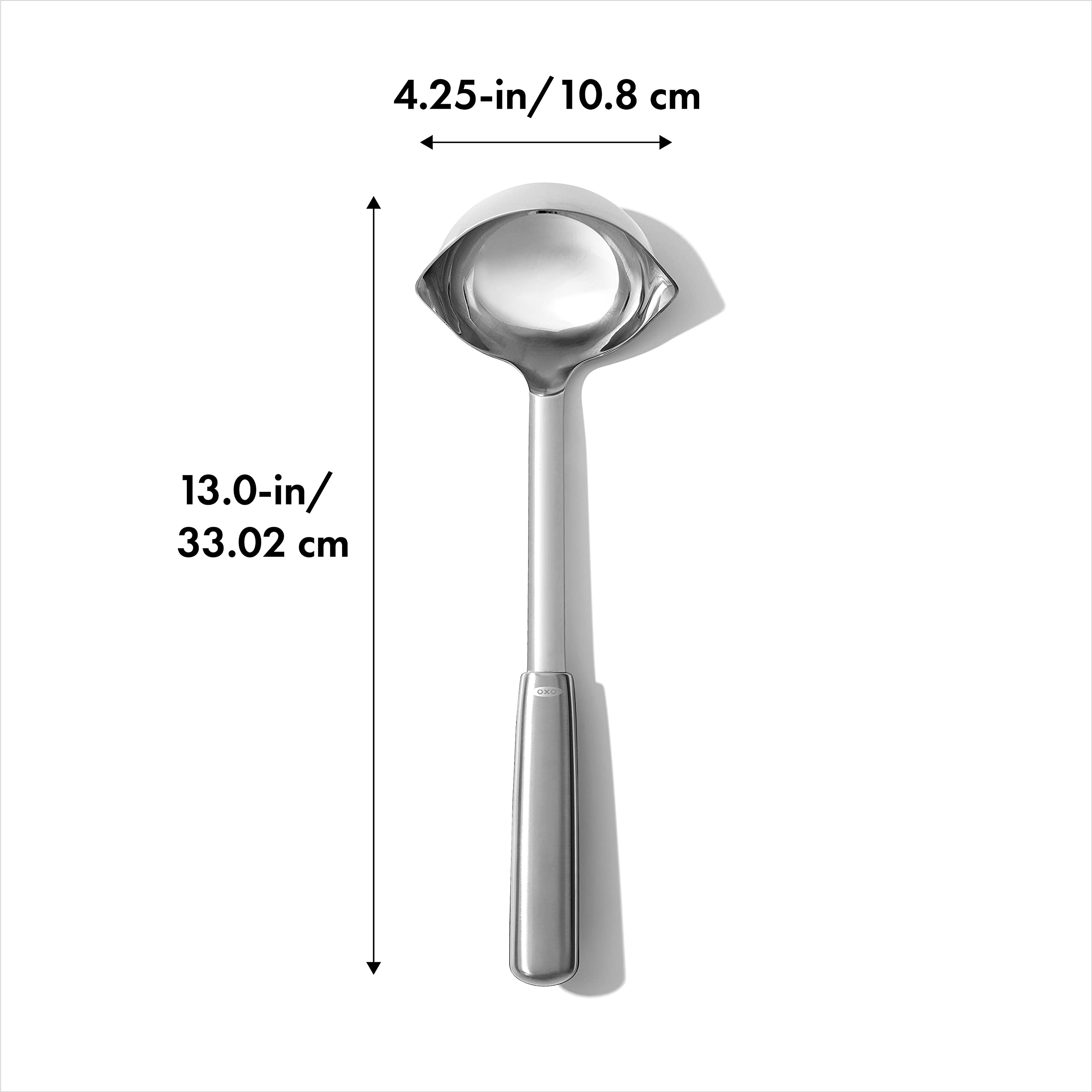 OXO Steel Ladle dishwasher-safe design simplifies cleanup after family meals.