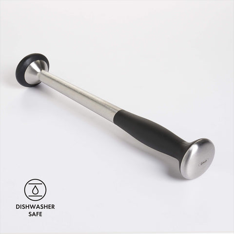 OXO SteeL Muddler offers a soft non-slip grip for steadier muddling.