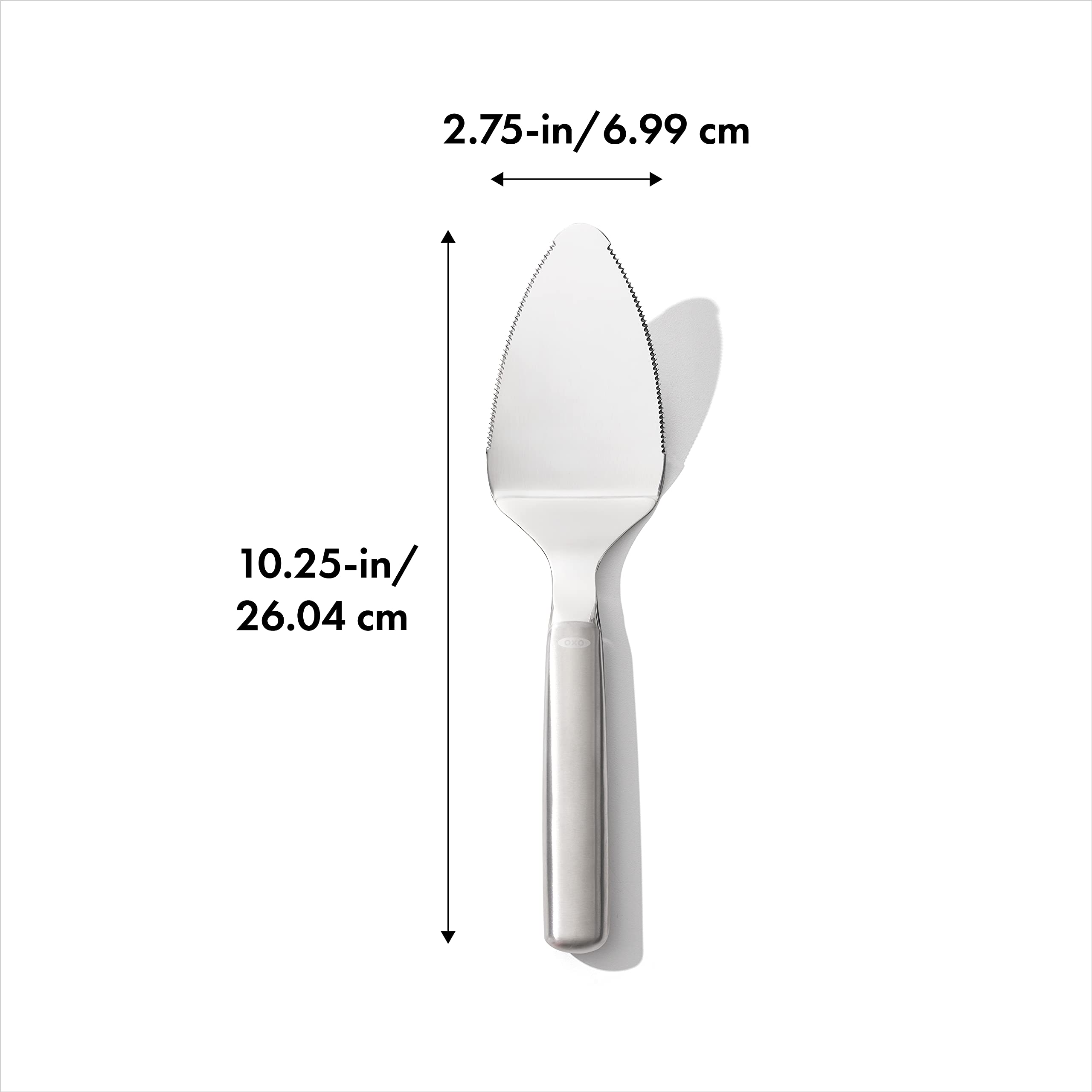 OXO Steel Pie Server is dishwasher safe for quick cleanup
