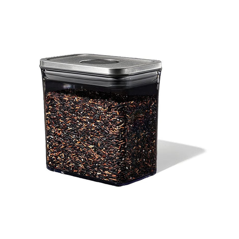 OXO Steel POP 1.7 qt coffee container preserves aroma and flavor.