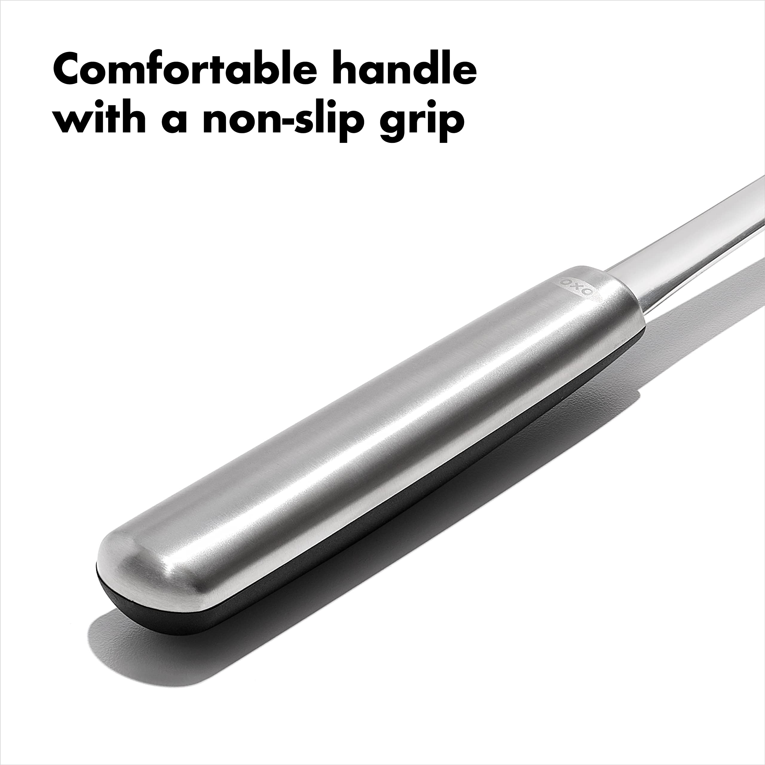 OXO Steel Silicone Cooking Spoon looks stylish on the table after cooking
