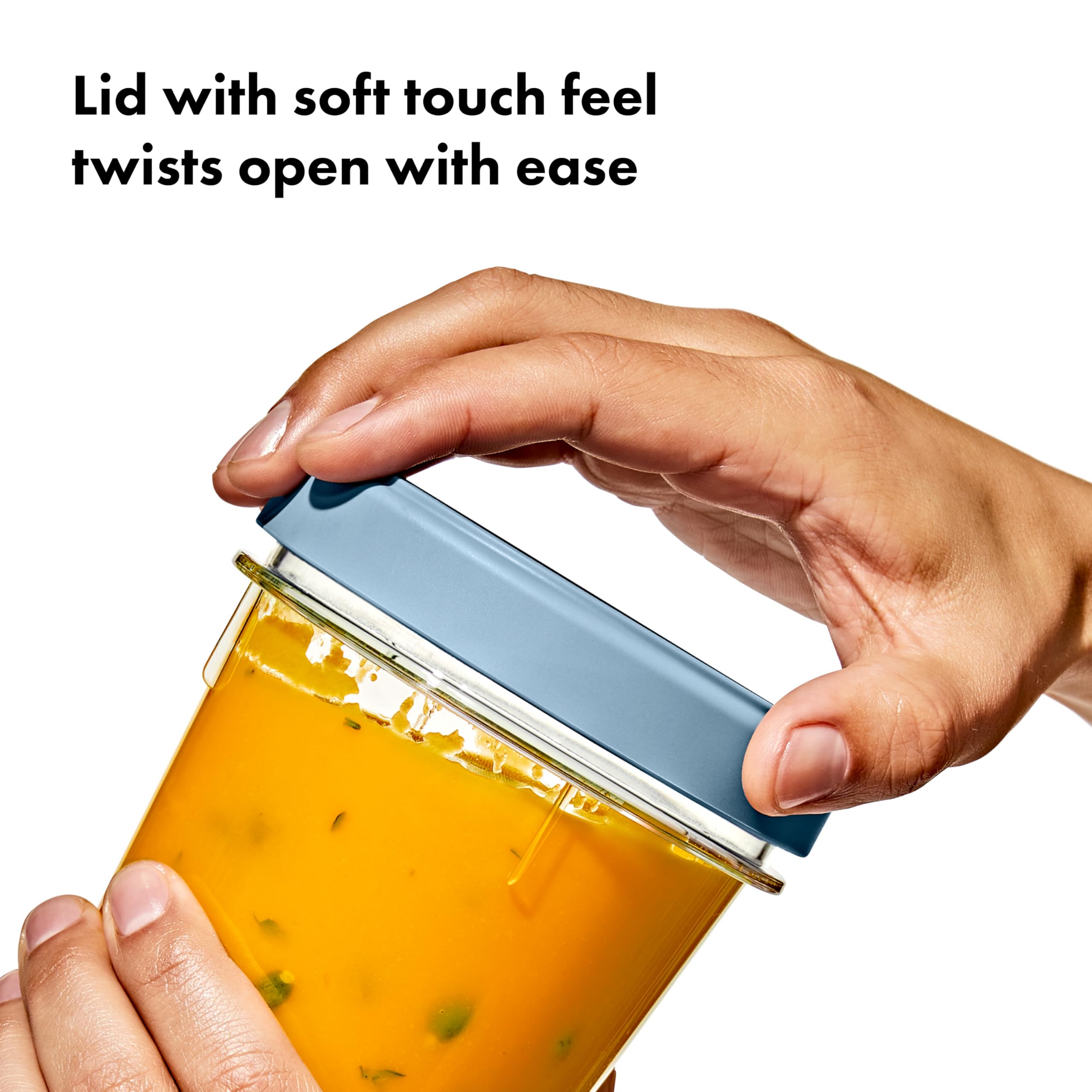 Universal lids fitting multiple containers in the set