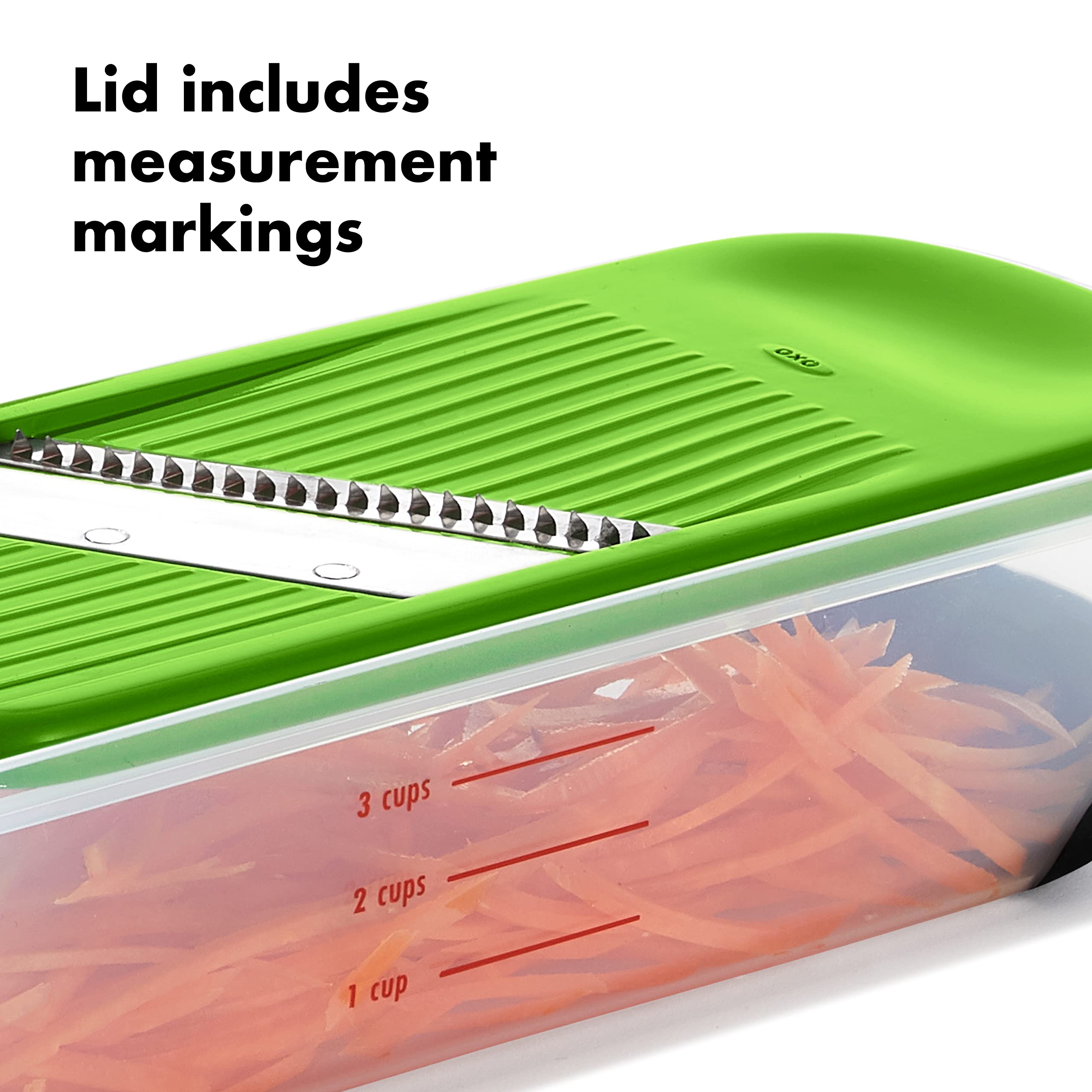 OXO Good Grips Complete Grate & Slice Set julienne slicing on prep station