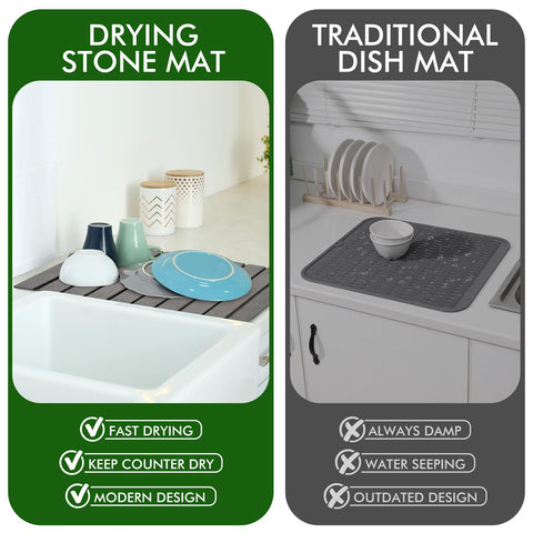 Oxydrily mat works under hot pans as a counter protector.