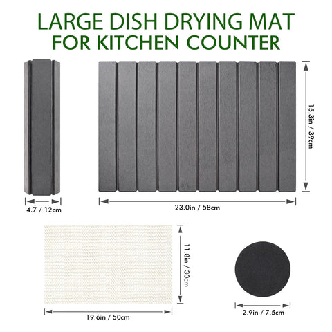 Oxydrily heat-resistant drying mat withstands heat up to 450F for versatile use.