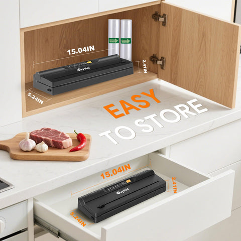 OXYVOID vacuum sealer with 5-year warranty for long-term confidence.