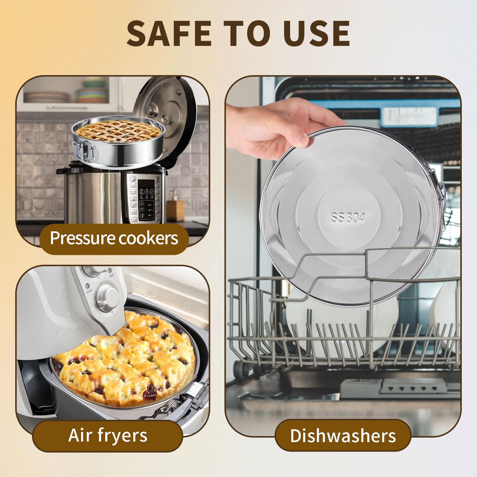 OYAOL BPA-free, food-grade stainless steel for safe baking.