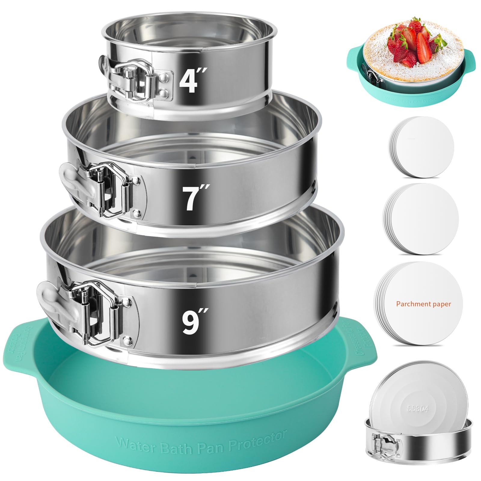 OYAOL four-inch springform pan for mini cheesecakes with easy release.