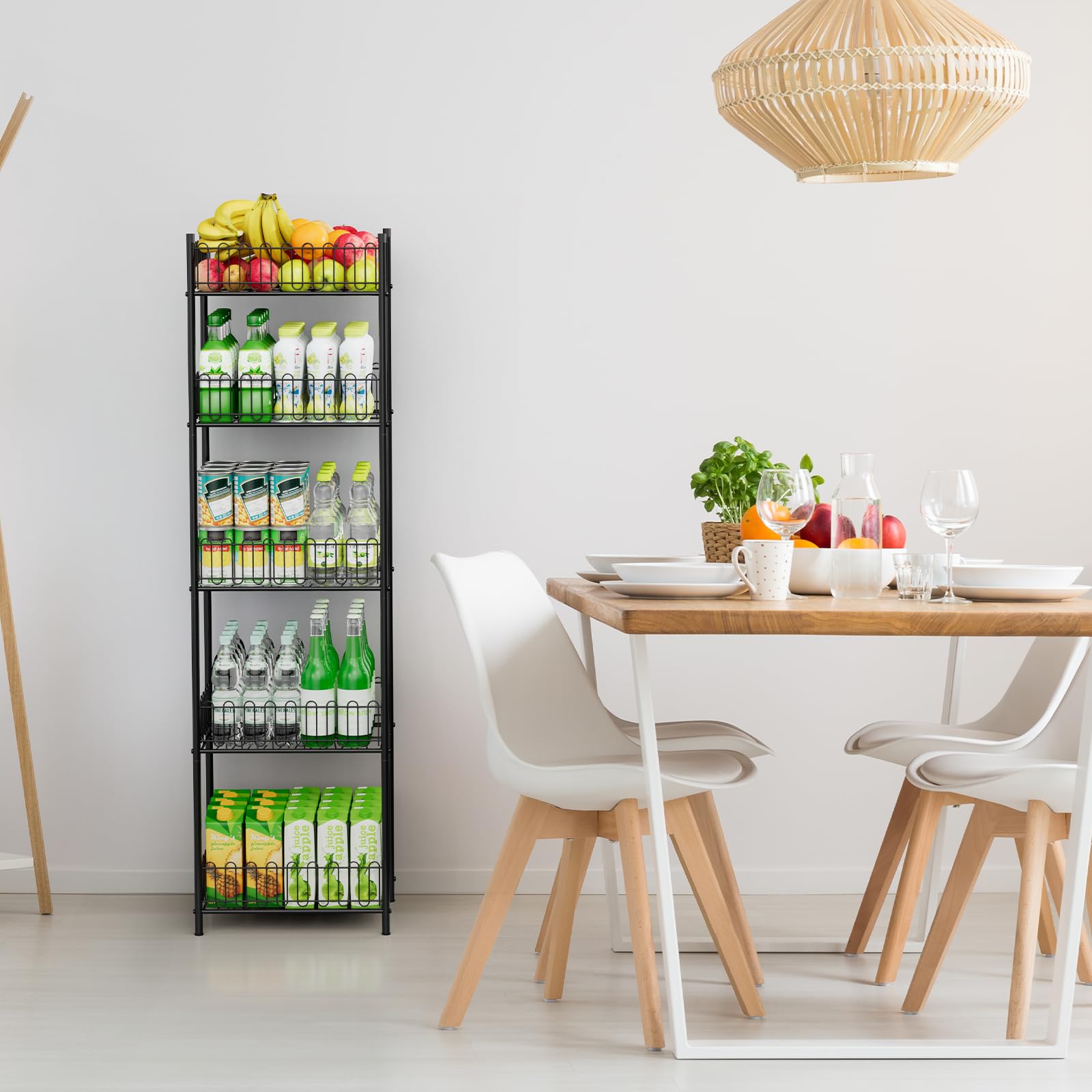 OYEAL Guardrail Shelves prevent spills and accidental falls on shelves.