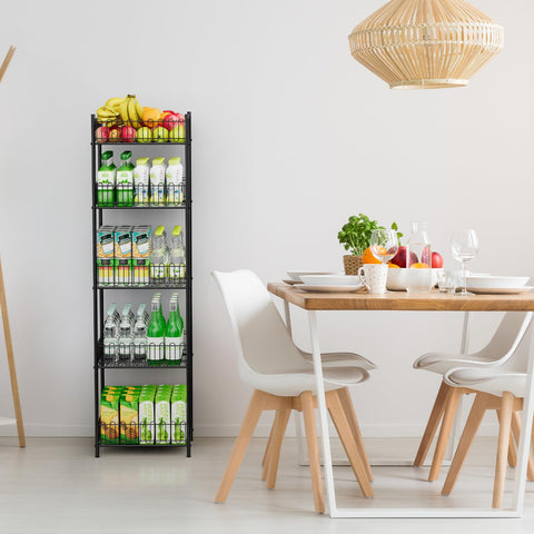 OYEAL Guardrail Shelves prevent spills and accidental falls on shelves.