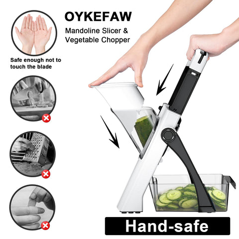 OYKEFAW wide chute design speeds batch prep for vegetables