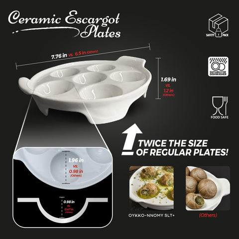 OYKKO-NNOMY SLT+ plate features six extra-large cavities for generous servings.