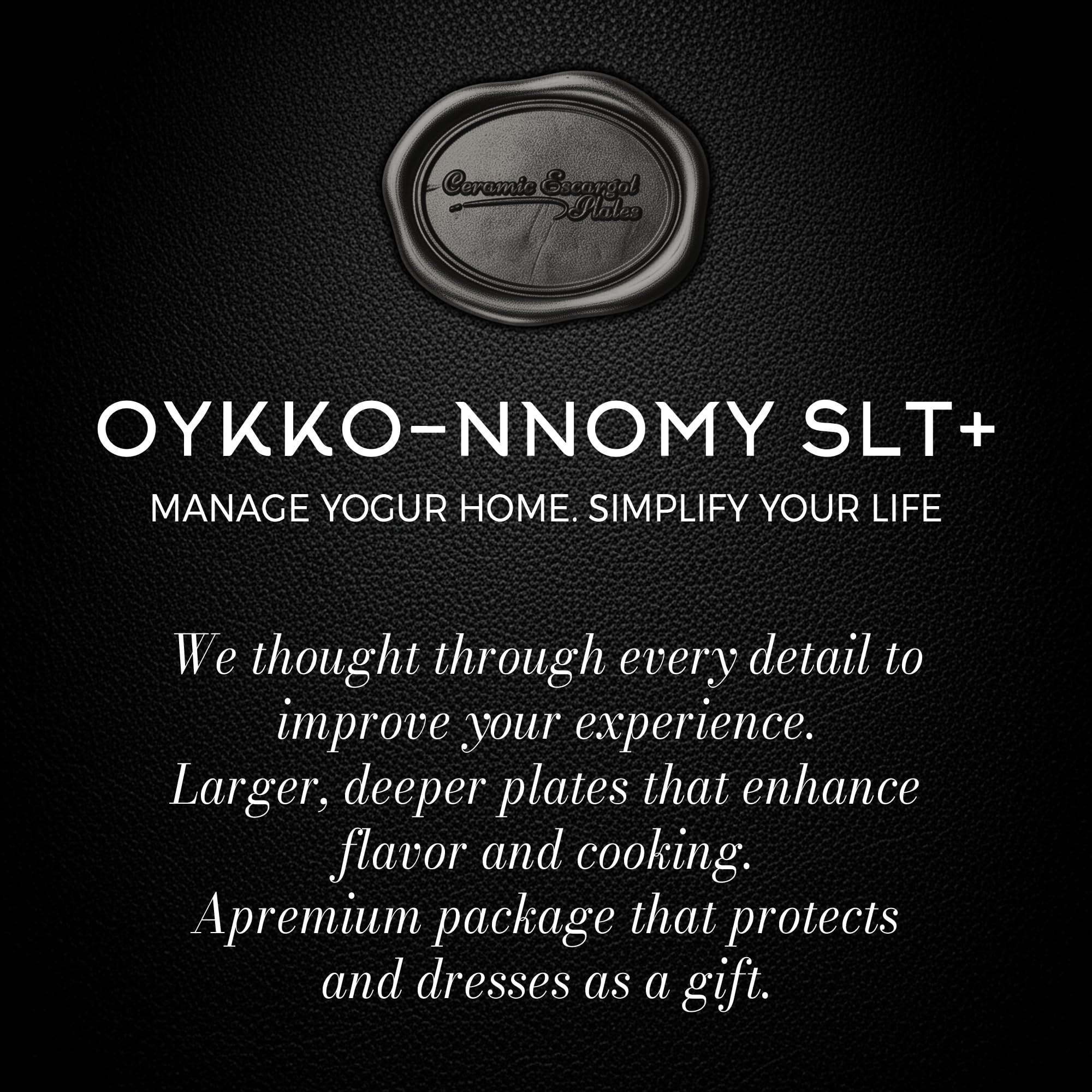 OYKKO-NNOMY SLT+ escargot set on a dining table for refined French-inspired meals.
