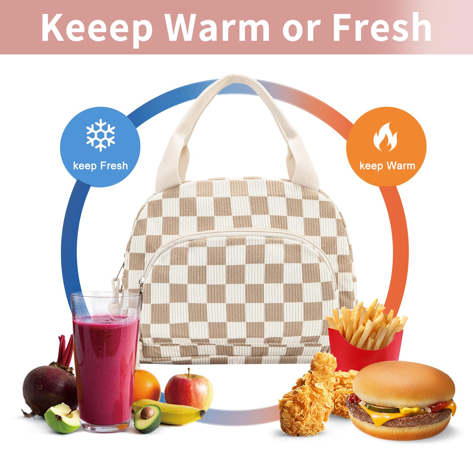 OYLOLA durable corduroy lunch bag designed for daily use