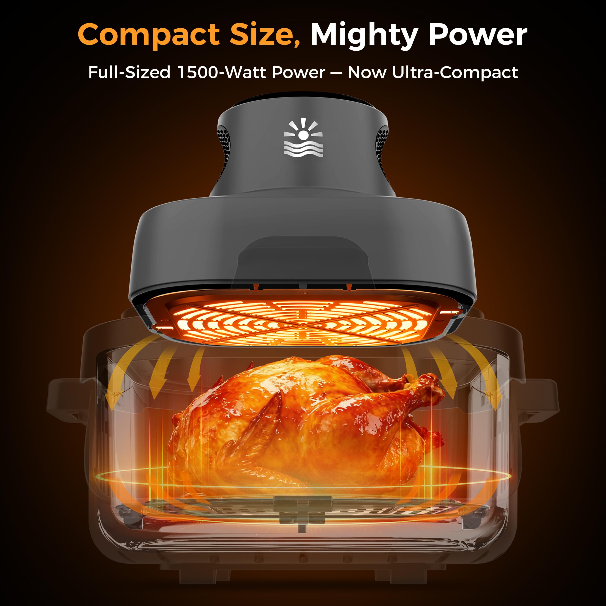 OYLUS precise 400°F heat control display for consistent crisp