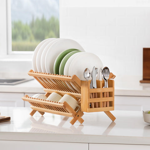 Oyydecor rack on counter demonstrates practical daily drying and organization.