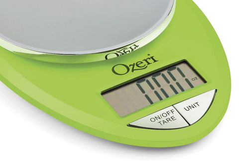 Ozeri Pro Digital Scale supports metric and US units for versatile recipes.