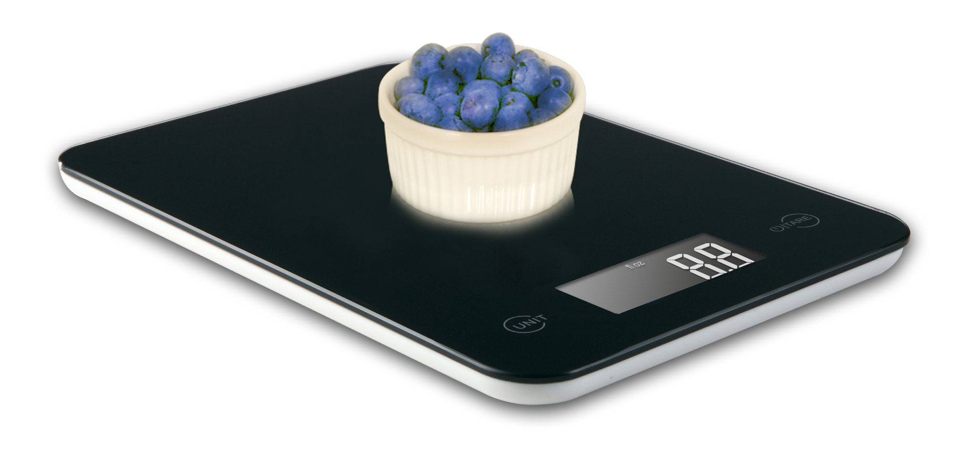 Ozeri Touch slim design fits compact countertops and easy storage.