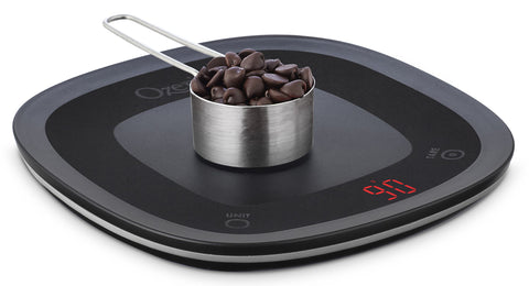 Ozeri Touch Scale tare function helps weigh net ingredients accurately