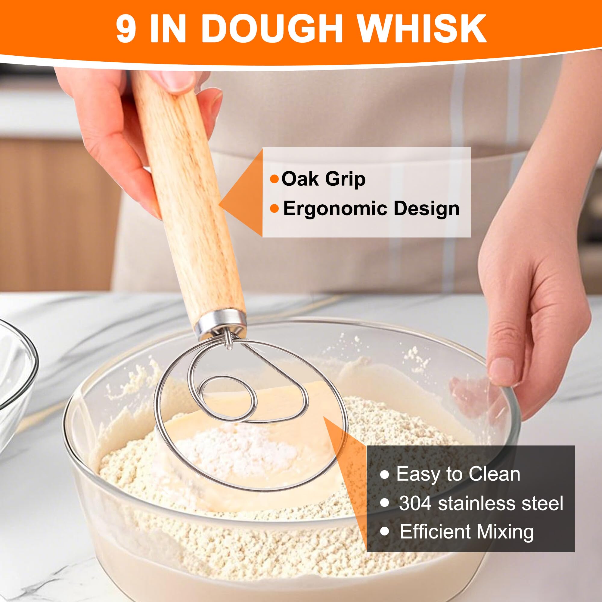 OZLOOK dough scraper for clean kneading and shaping.