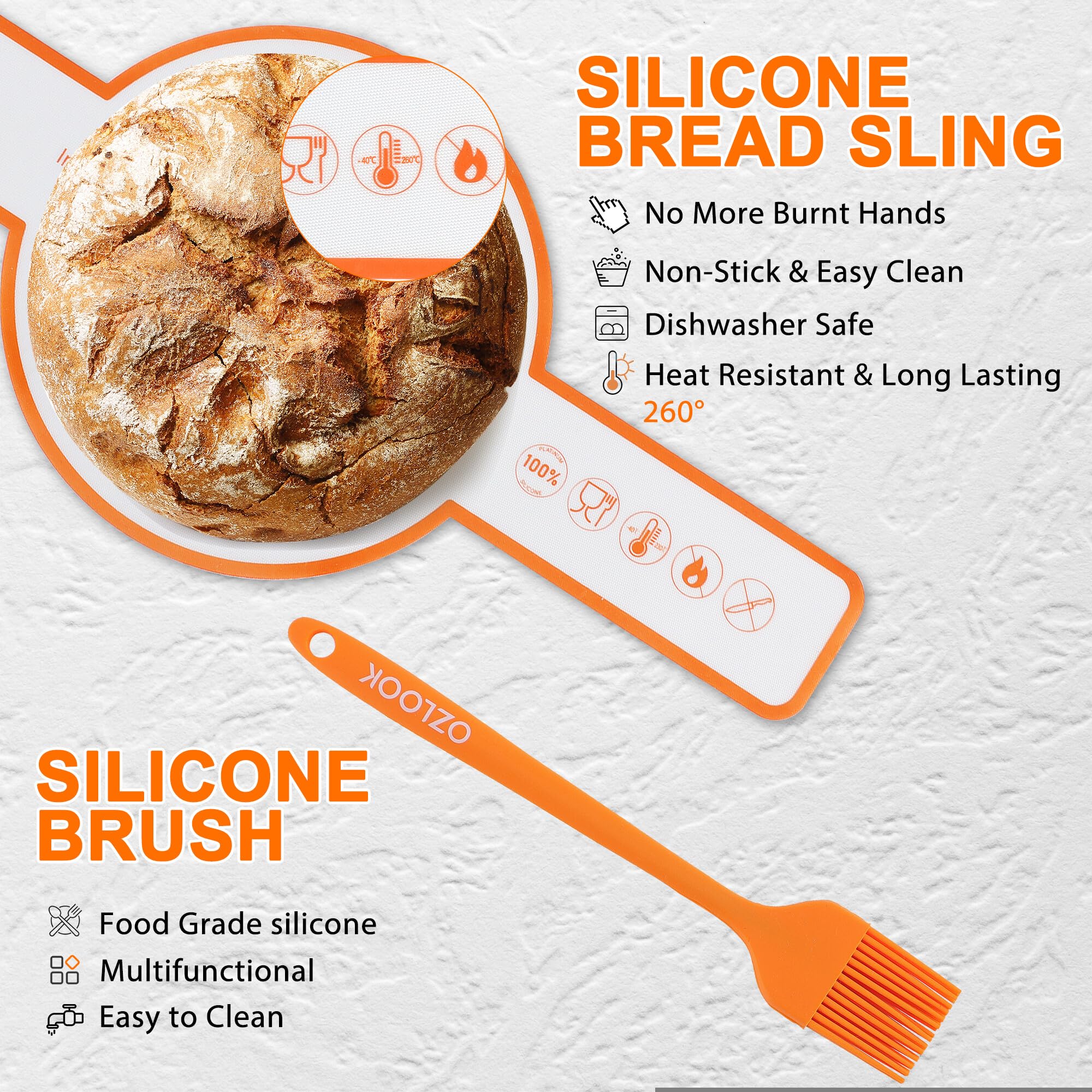 OZLOOK dough scraper allows precise dough center cutting and clean bowl edges.