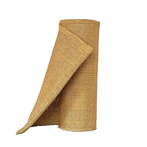 OZXCHIXU burlap fabric roll in brown supports easy DIY craft projects.