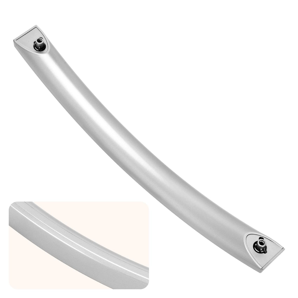 P Polerden ME16A4021AS microwave door handle front view, lightweight and durable.