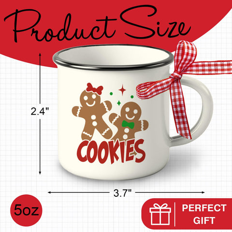 Paayna gingerbread-man mini mug close-up with 5oz capacity