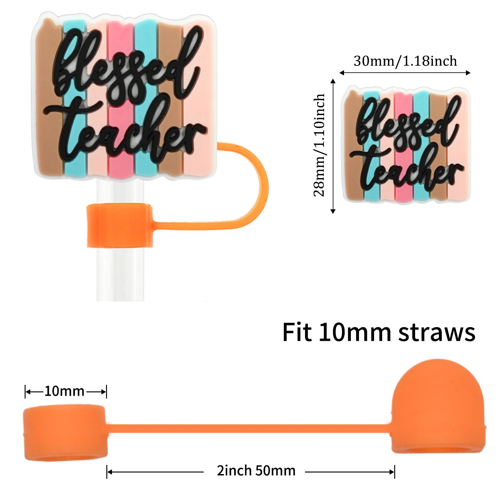 Pabucle compatible straw caps fit plastic, glass, and stainless steel straws.