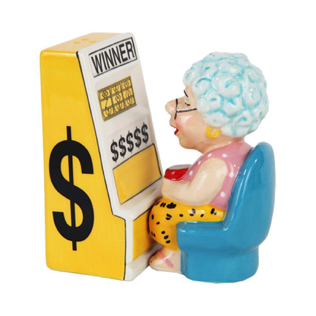Pacific Giftware casino slots machine salt and pepper shakers with magnetic design for easy sharing at meals