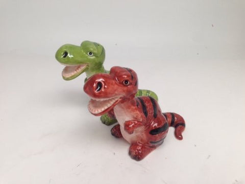 Pacific Giftware ceramic dinosaur shakers arrive boxed, ready for gifting.