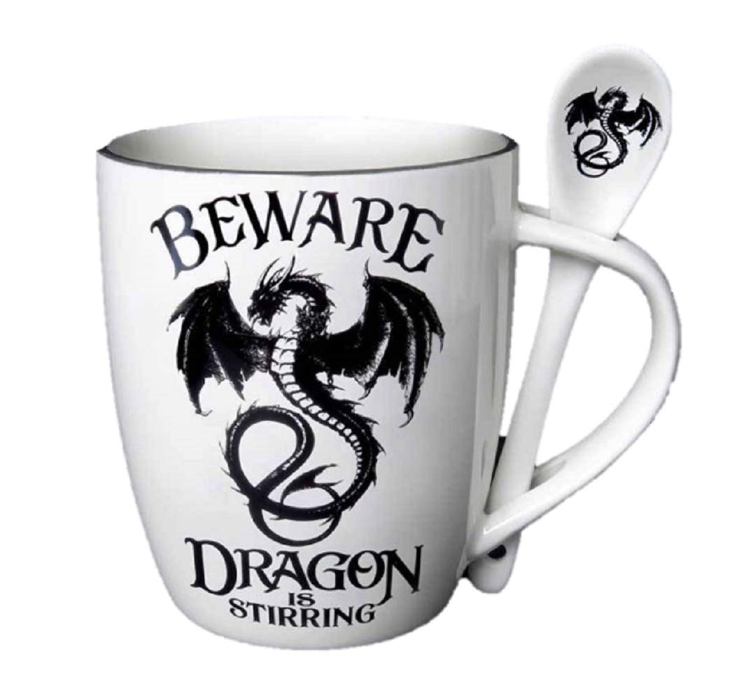 Pacific Giftware dragon is stirring mug with whimsical dragon design for cozy mornings
