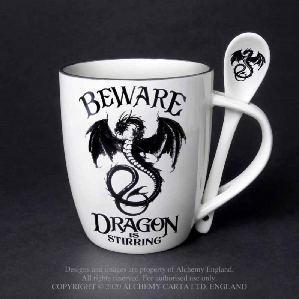 Pacific Giftware dragon stirring spoon complements the mug for easy stirring