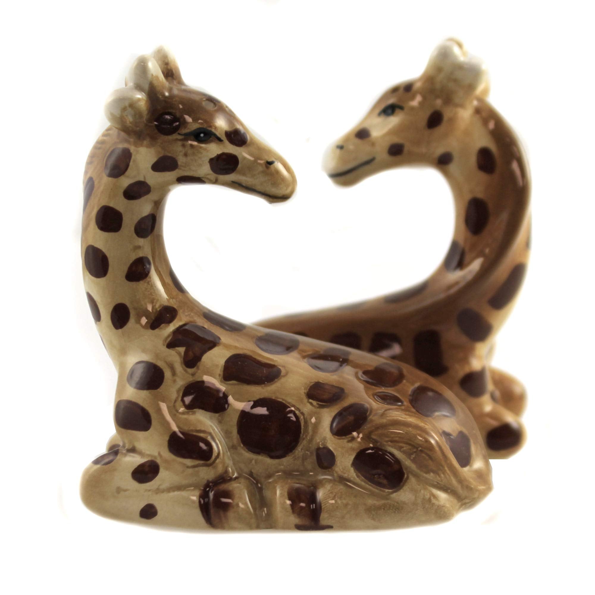 Pacific Giftware giraffe magnetic salt shakers for easy, organized seasoning.