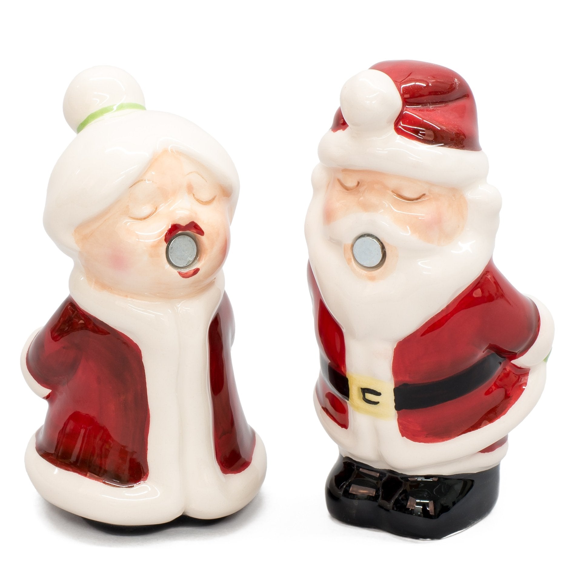 Pacific Giftware hand-painted ceramic shakers with magnetic pairing for secure decorative use