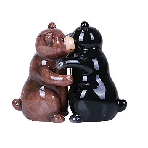 Pacific Giftware Hugging Bears magnetic salt and pepper shakers add playful dining flair.