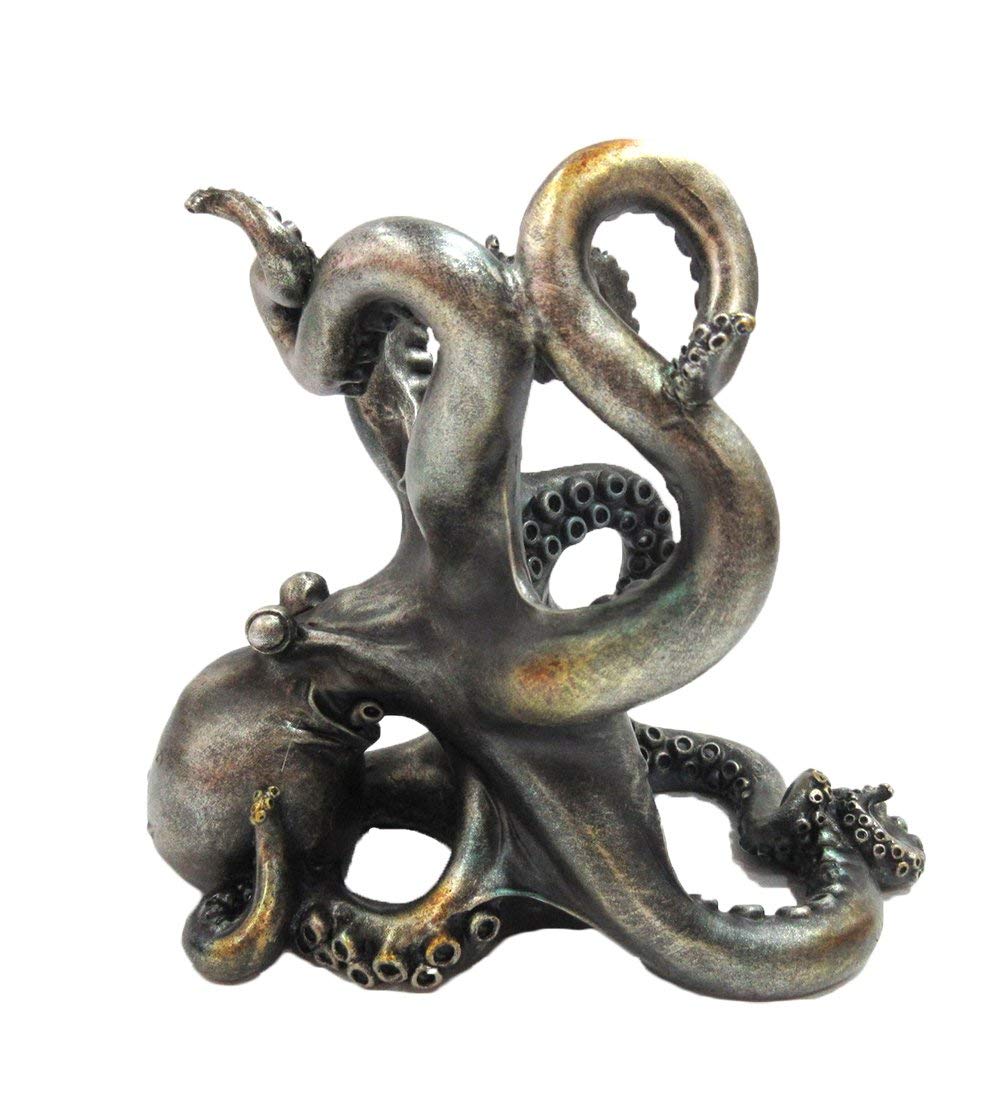 Pacific Giftware octopus wine holder decor enhances shelves or counters with coastal style.
