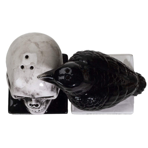 Magnetic pair keeps Pacific Giftware Quoth The Raven shakers linked.