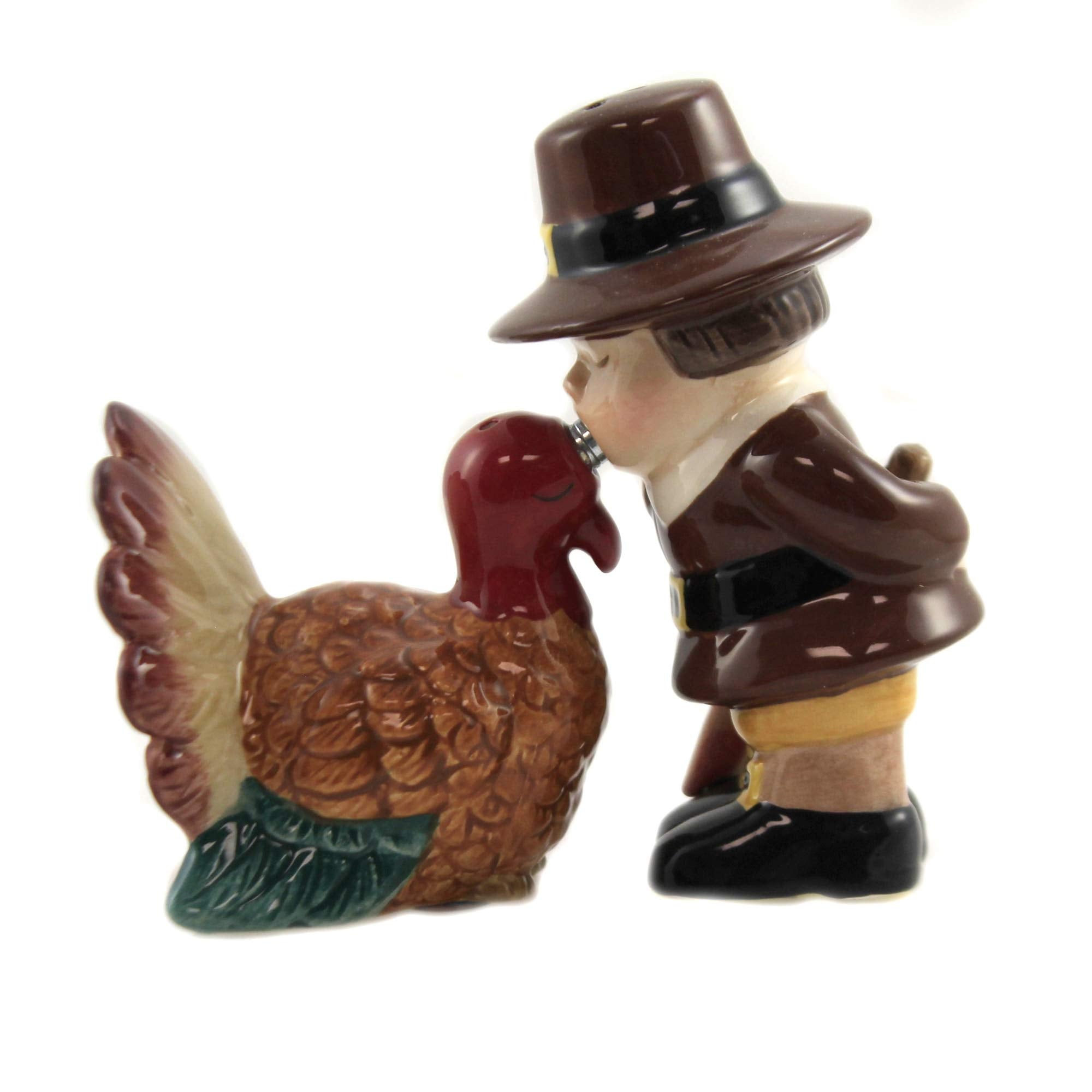 Pacific Giftware turkey salt and pepper shaker magnet for festive table decor.