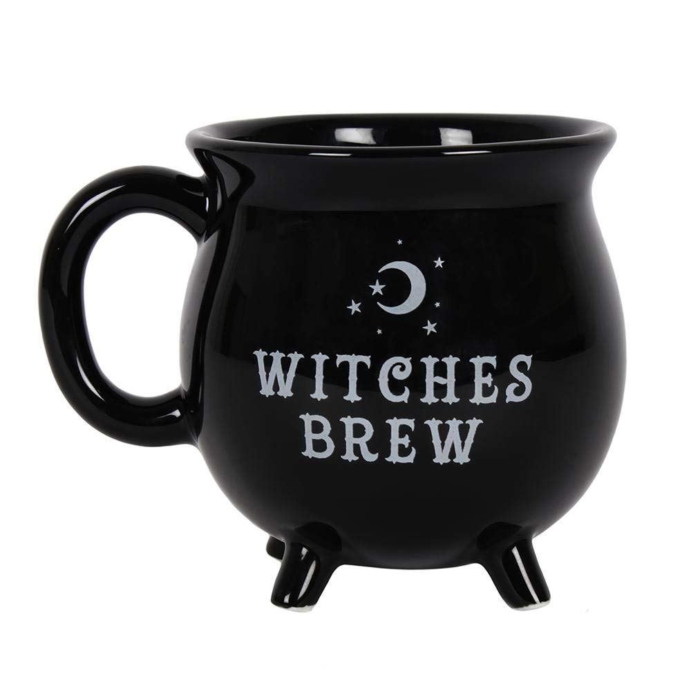 Pacific Giftware Witches Brew cauldron mug front view for cozy coffee rituals.