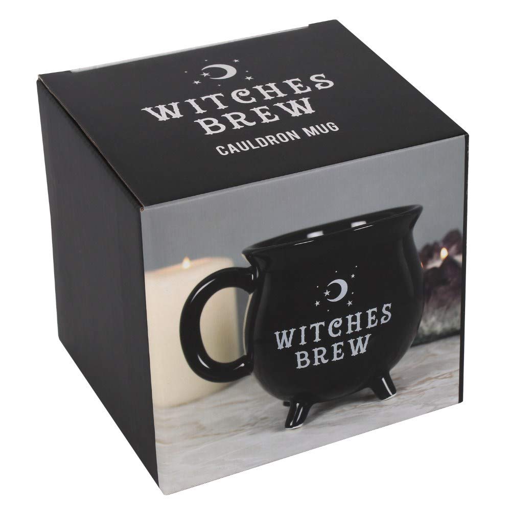 Pacific Giftware Witches Brew cauldron mug side view shows cauldron inspired design.