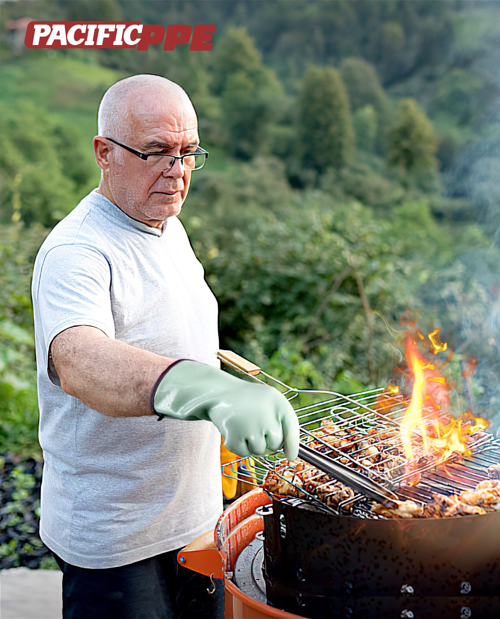 PACIFIC PPE gloves suitable for cooking, grilling, baking, and smoking tasks.