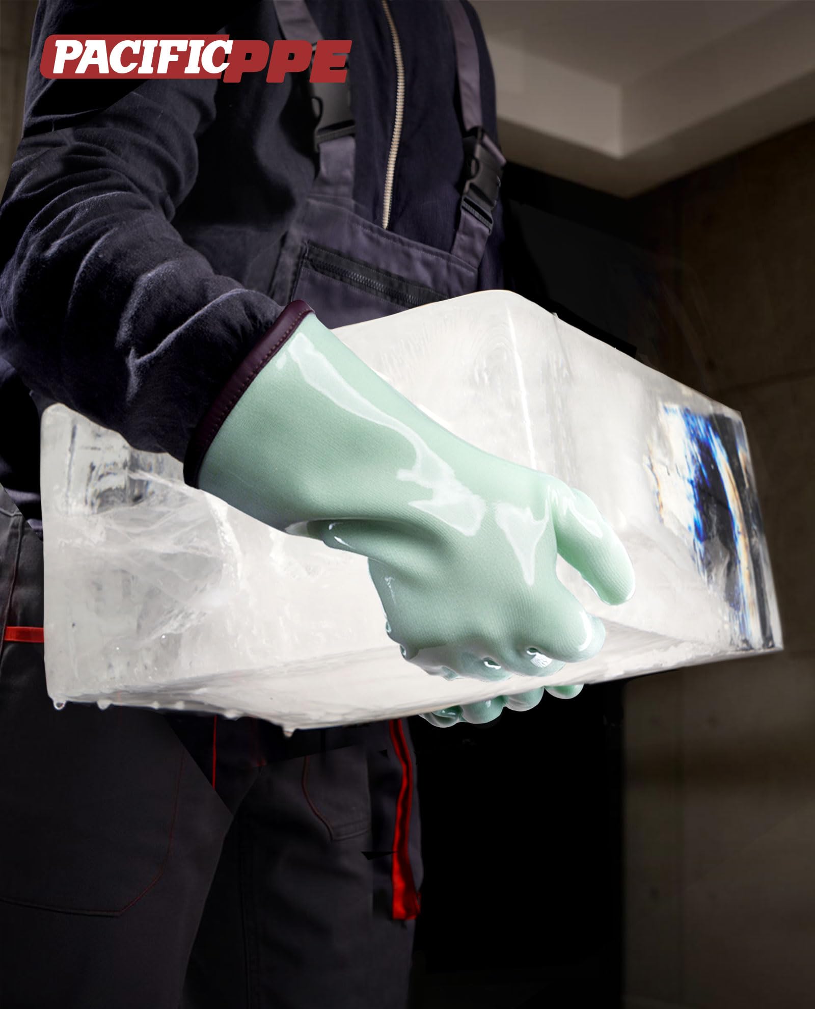 PACIFIC PPE waterproof coating helps keep hands clean by preventing oil contact.