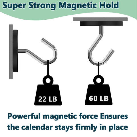 Magnet Mount for Skylight Calendar 15-Inch includes two magnet holders and an accessory kit.