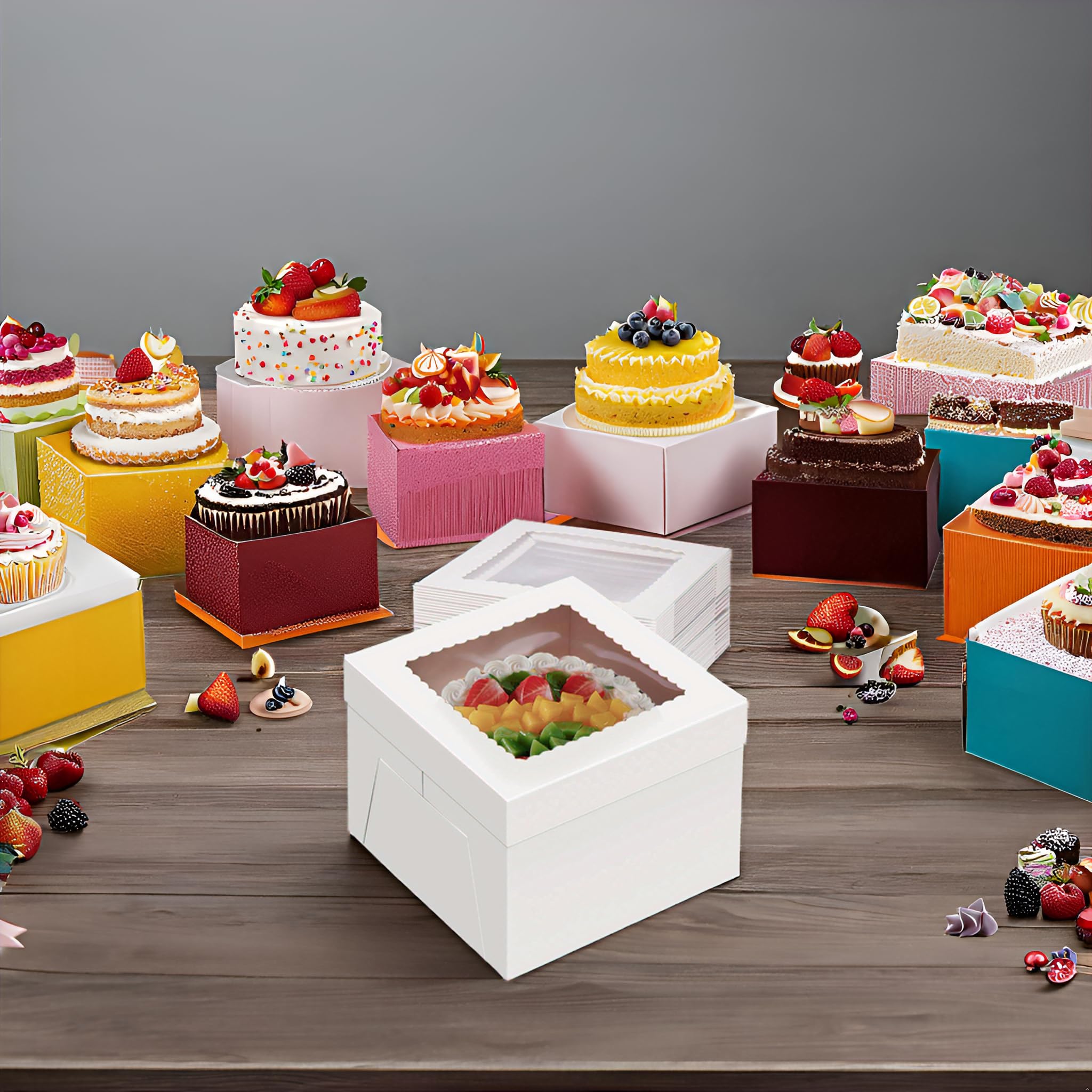 Packpal large bakery box supports tall, intricate cake presentations.