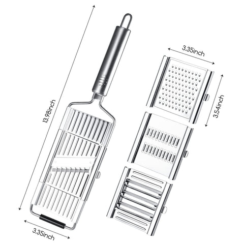 Paddsun grater features ergonomic soft-grip handle for comfortable control.