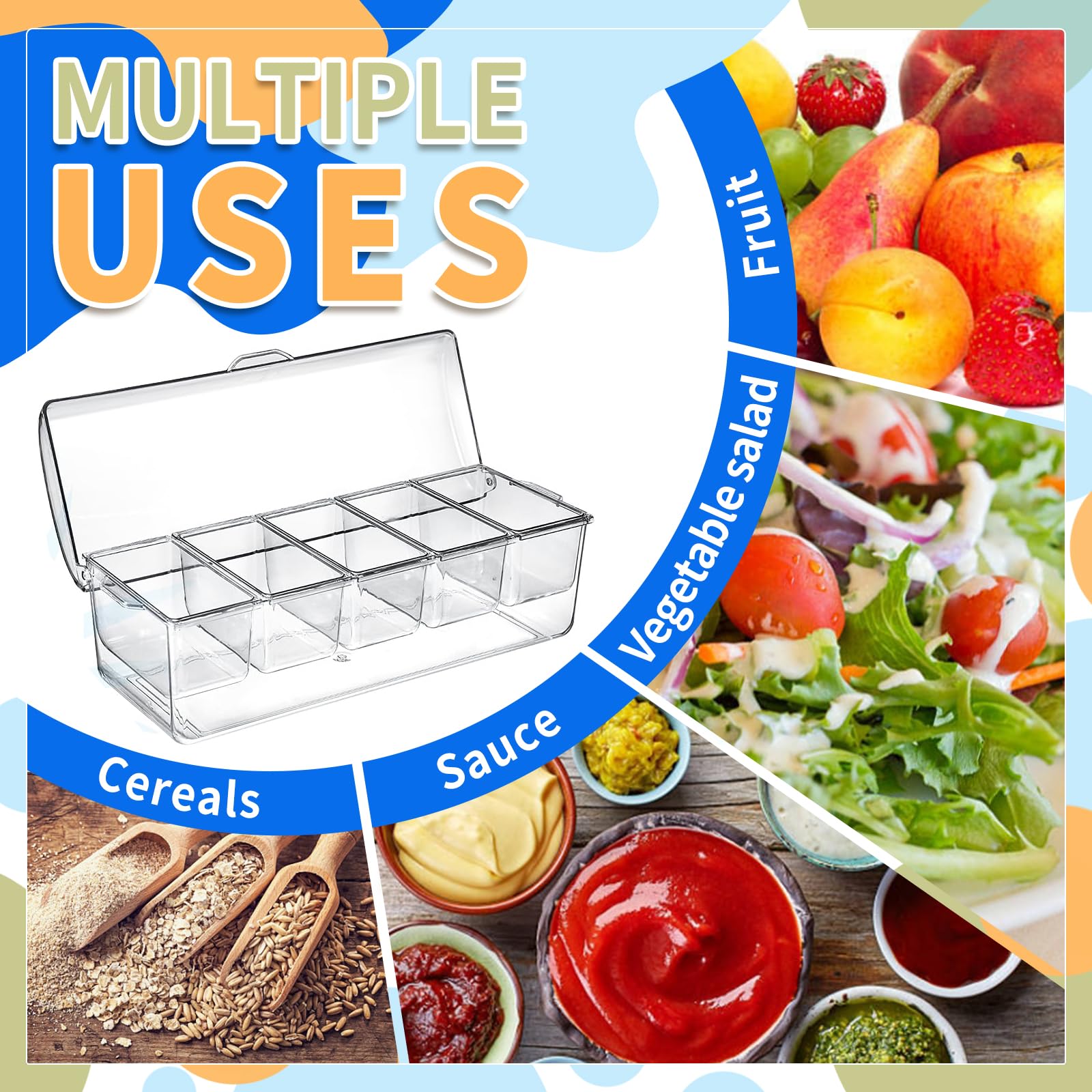 PADELE BPA-free PS plastic construction ensures safe, clear contents