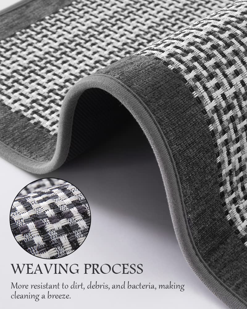 PADOOR grey runner brings warmth and comfort to the kitchen floor.